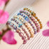 Blaue Iris | Silber | Glühwürmchen-Glasbär-Armband